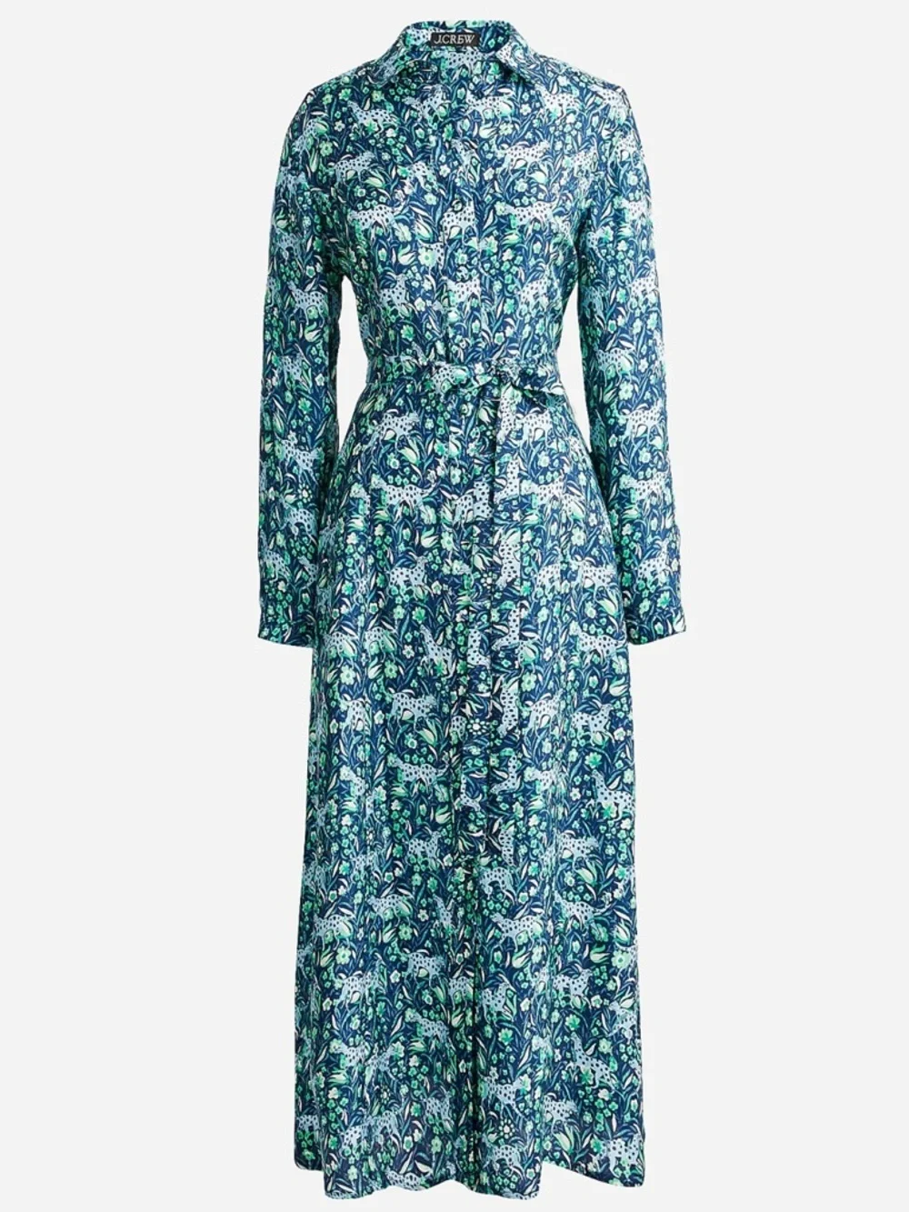 J. Crew Button-front midi dress in fauna floral NWT Size 4